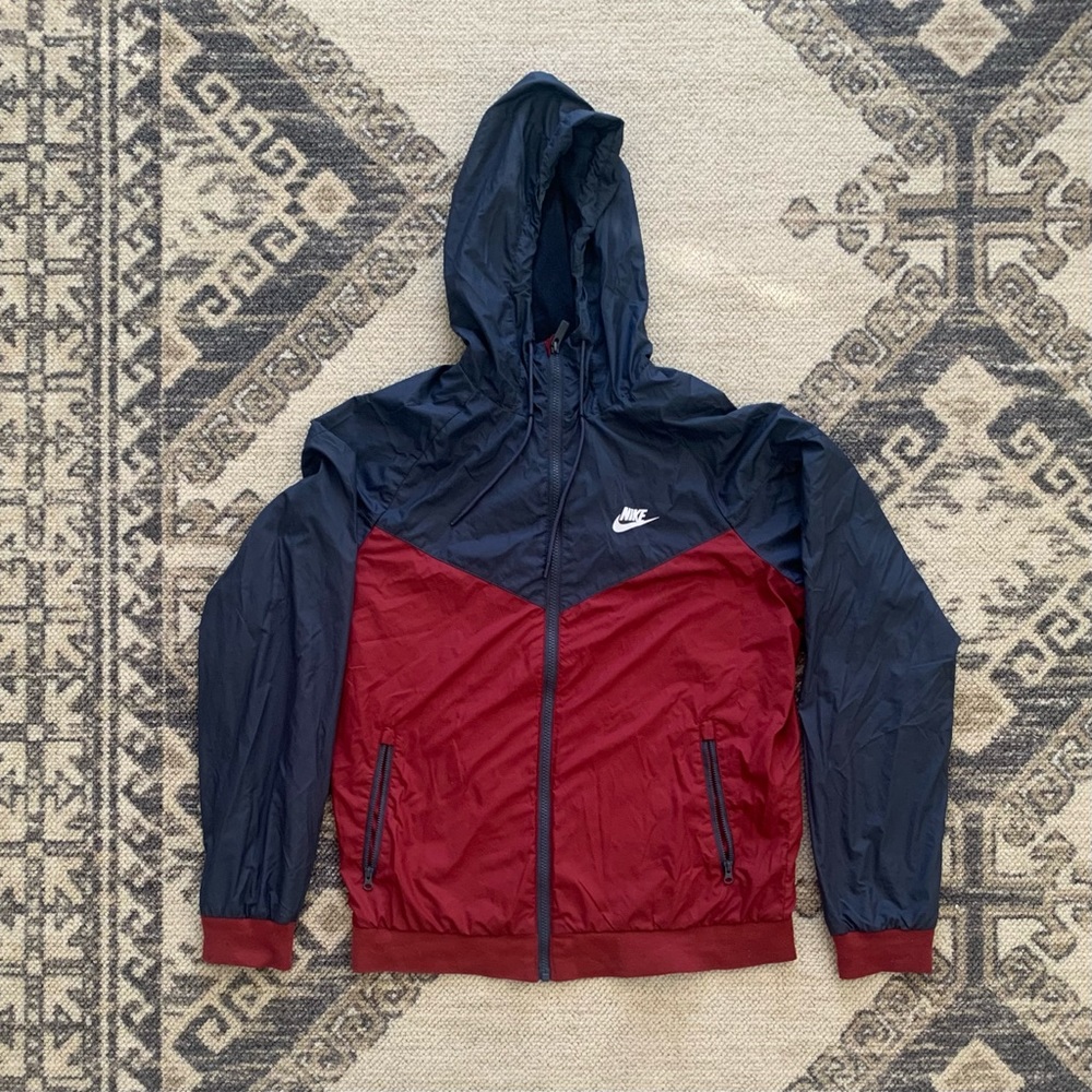 Nike color blocking windbreaker jacket size medium